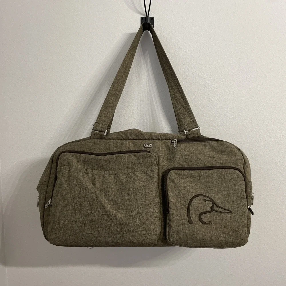 Lug Ducks Unlimited Collab Trolley Hunting Duffel Bag Brown XL Water Resistant